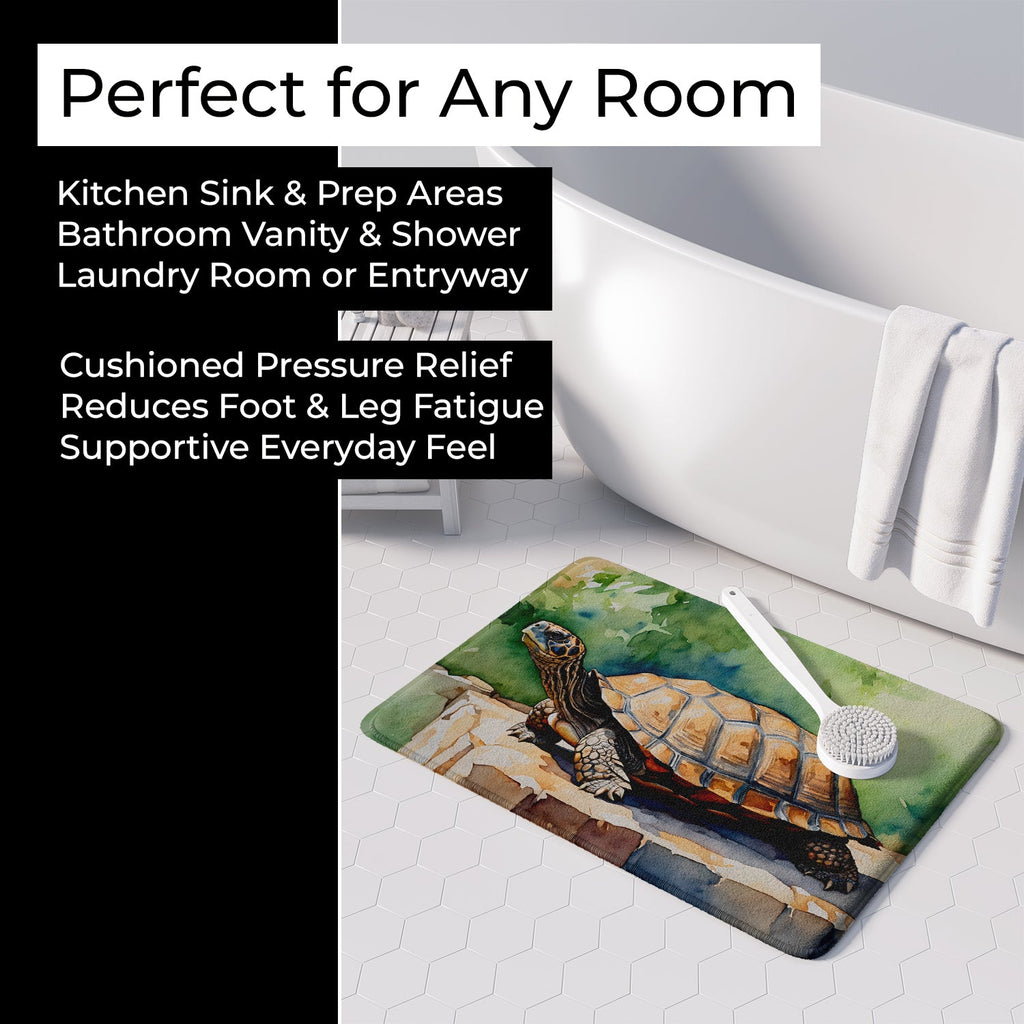 Turtles Tortoises Memory Foam Kitchen Mat Machine Washable Anti-Fatigue Cushion Comfort Bath or Kitchen Rug