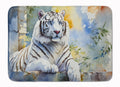 White Tiger Memory Foam Kitchen Mat Machine Washable Anti-Fatigue Cushion Comfort Bath or Kitchen Rug