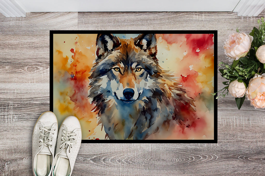 Wolves Wolf  Doormat Indoor Outdoor 18H X 27W Front Door Mat Rugs for Entryway, Non Slip Washable