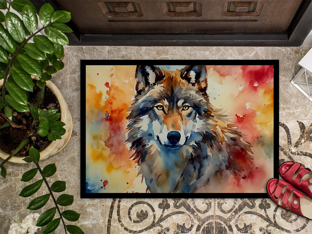 Wolves Wolf  Doormat Indoor Outdoor 18H X 27W Front Door Mat Rugs for Entryway, Non Slip Washable