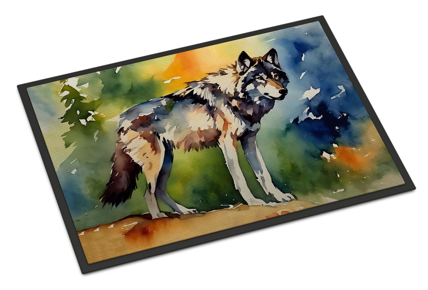 Wolves Wolf  Doormat Indoor Outdoor 18H X 27W Front Door Mat Rugs for Entryway, Non Slip Washable