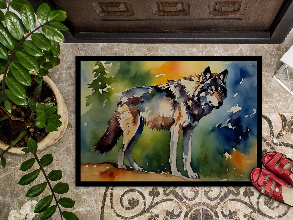 Wolves Wolf  Doormat Indoor Outdoor 18H X 27W Front Door Mat Rugs for Entryway, Non Slip Washable