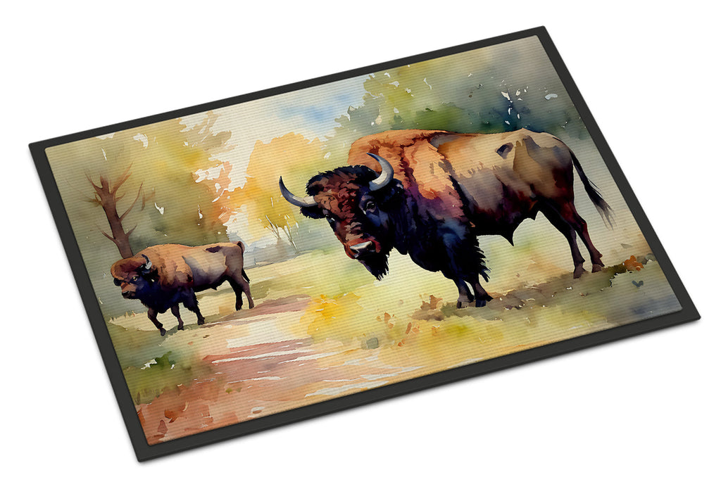 Wood Bison Doormat Indoor Outdoor 18H X 27W Front Door Mat Rugs for Entryway, Non Slip Washable