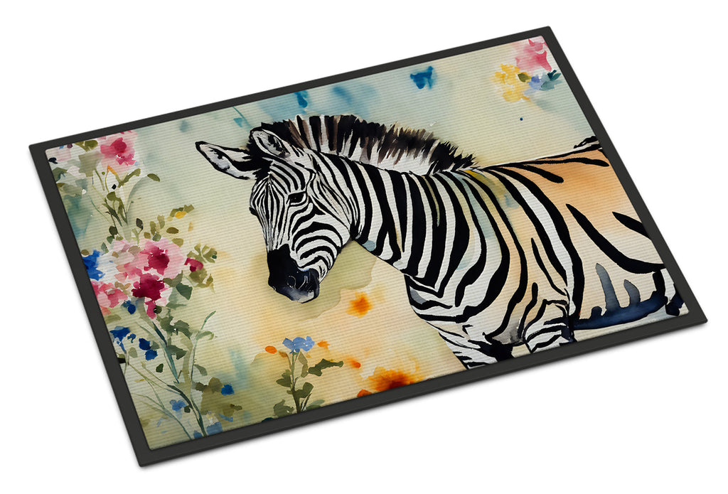 Zebra Doormat Indoor Outdoor 24H X 36W Front Door Mat Rugs for Entryway, Non Slip Washable Low Pile,
