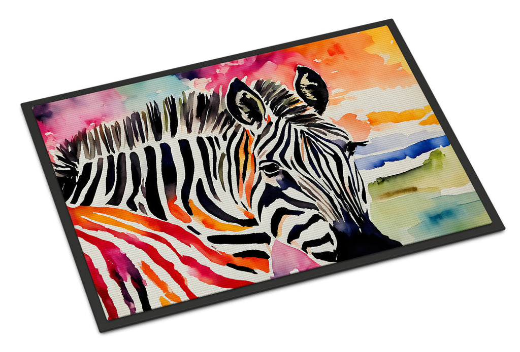 Zebra Doormat Indoor Outdoor 24H X 36W Front Door Mat Rugs for Entryway, Non Slip Washable Low Pile,