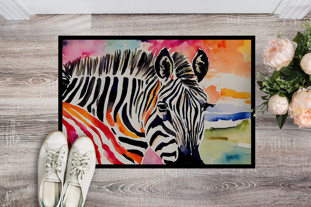 Zebra Doormat Indoor Outdoor 18H X 27W Front Door Mat Rugs for Entryway, Non Slip Washable