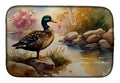 Mallard Duck Standing Lakeside Dish Drying Mat Absorbent Dish Drying Mat Pad for Kitchen Counter Dish Drainer Mat for Countertop, 14 x 21", Multicolor