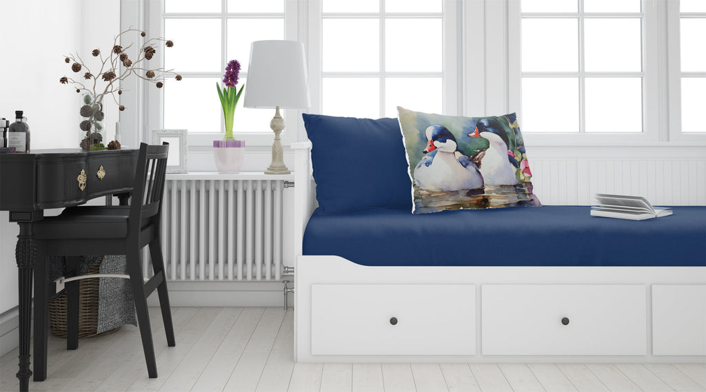 Bufflehead Hooded Merganser Pair Swimming Standard Pillowcase Lightweight Super Soft Easy Care Decorative Artwork Pillowcase, Standard