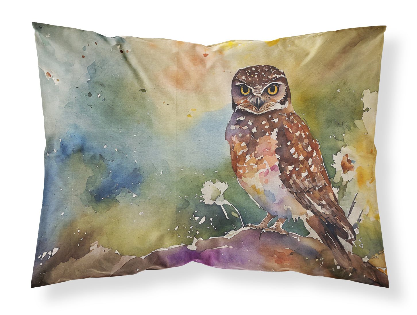 Burrowing Owl Wildlife Portrait Standard Pillowcase Lightweight Super Soft Easy Care Decorative Artwork Pillowcase, Standard