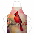 Northern Cardinal on Blossom Branch Apron Cooking Kitchen Server Baking Crafts Gardening for Adult Women Men, Unisex, Large, Multicolor