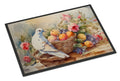 White Dove with Fruit Basket Still Life Doormat Indoor Outdoor 18H X 27W Front Door Mat Rugs for Entryway, Non Slip Washable