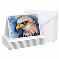 Bald Eagle Portrait Close-Up Greeting Cards Pack of 8 Blank Cards with Envelopes Whimsical A7 Size 5x7