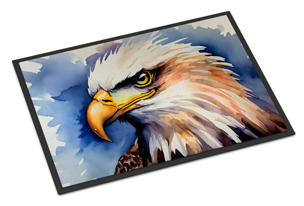 Bald Eagle Portrait Close-Up Doormat Indoor Outdoor 24H X 36W Front Door Mat Rugs for Entryway, Non Slip Washable Low Pile,