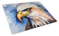 Bald Eagle Portrait Close-Up Cutting Board Tempered Glass Kitchen Cutting Surface, Heat Resistant Chopping, Non-Slip Feet, Food Prep & Serving