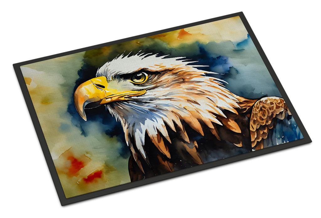 Bald Eagle Portrait Wildlife Doormat Indoor Outdoor 18H X 27W Front Door Mat Rugs for Entryway, Non Slip Washable