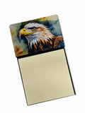 Bald Eagle Portrait Wildlife Watercolor Sticky Note Holder Refillable Dispenser Desk Accessory 3x3 Pad Gift