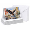 Bald Eagle Landing Wings Spread Greeting Cards Pack of 8 Blank Cards with Envelopes Whimsical A7 Size 5x7