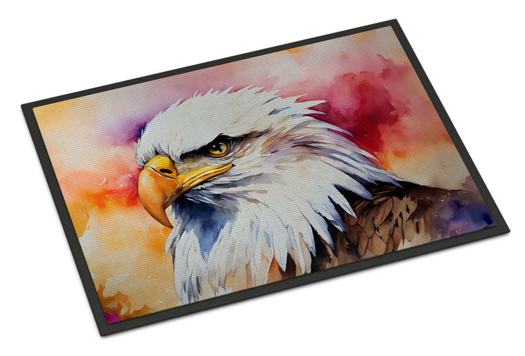 Bald Eagle Portrait Side View Doormat Indoor Outdoor 24H X 36W Front Door Mat Rugs for Entryway, Non Slip Washable Low Pile,