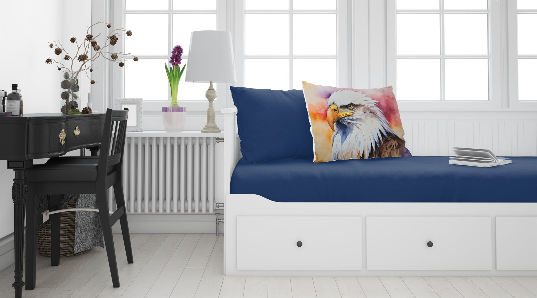 Bald Eagle Portrait Side View Standard Pillowcase Lightweight Super Soft Easy Care Decorative Artwork Pillowcase, Standard