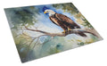 Bald Eagle Perched Tree Branch Cutting Board Tempered Glass Kitchen Cutting Surface, Heat Resistant Chopping, Non-Slip Feet, Food Prep & Serving