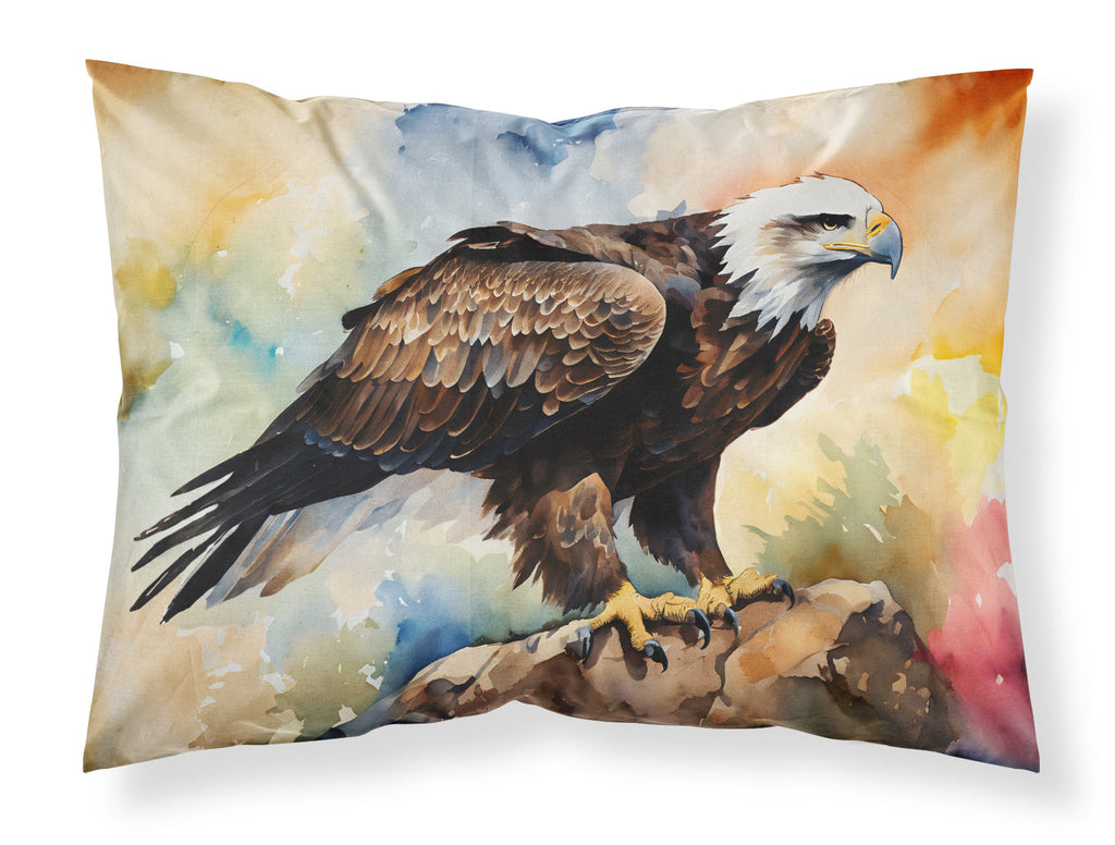 Bald Eagle Perched Rock Wildlife Standard Pillowcase Lightweight Super Soft Easy Care Decorative Artwork Pillowcase, Standard