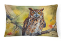 Eastern Screech Owl Wildlife Portrait Decorative Throw Pillow 12x16 Indoor Outdoor Accent Cushion, Fabric Cover with Insert for Sofa, Bed, Porch & Living Room