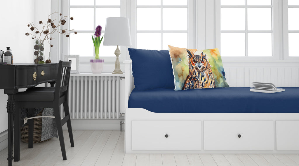 Eurasian Eagle Owl Close-Up Portrait Standard Pillowcase Lightweight Super Soft Easy Care Decorative Artwork Pillowcase, Standard