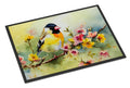 American Goldfinch on Blossom Branch Doormat Indoor Outdoor 18H X 27W Front Door Mat Rugs for Entryway, Non Slip Washable