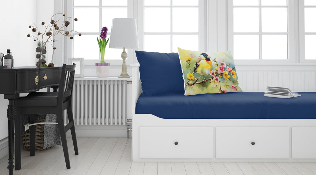 American Goldfinch on Blossom Branch Standard Pillowcase Lightweight Super Soft Easy Care Decorative Artwork Pillowcase, Standard