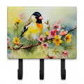 American Goldfinch on Blossom Branch Leash or Key Holder Wall Hooks, Coat Rack Wall Mount, for Hanging Keys, Towels, Aprons, Leashes