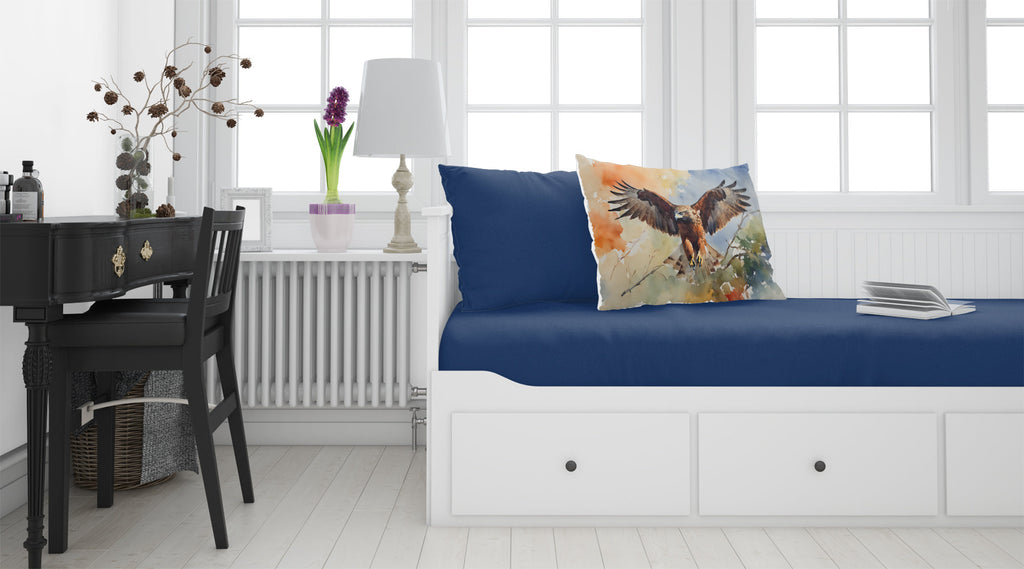 Red Tailed Hawk Landing Wings Spread Standard Pillowcase Lightweight Super Soft Easy Care Decorative Artwork Pillowcase, Standard
