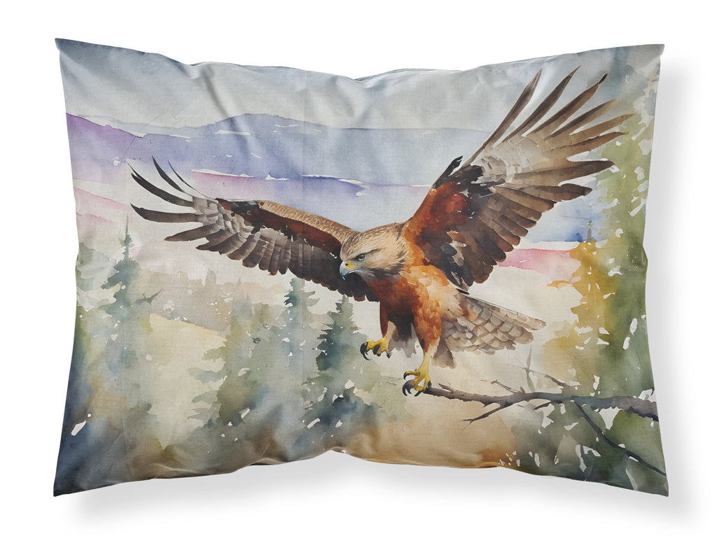 Red Tailed Hawk Flying Landscape Standard Pillowcase Lightweight Super Soft Easy Care Decorative Artwork Pillowcase, Standard
