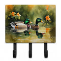 Mallard Ducks Swimming Pond Leash or Key Holder Wall Hooks, Coat Rack Wall Mount, for Hanging Keys, Towels, Aprons, Leashes