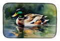 Mallard Duck Swimming Calm Water Dish Drying Mat Absorbent Dish Drying Mat Pad for Kitchen Counter Dish Drainer Mat for Countertop, 14 x 21", Multicolor