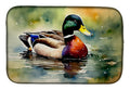 Mallard Duck Swimming Pond Scene Dish Drying Mat Absorbent Dish Drying Mat Pad for Kitchen Counter Dish Drainer Mat for Countertop, 14 x 21", Multicolor