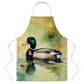 Mallard Duck Side Profile Apron Cooking Kitchen Server Baking Crafts Gardening for Adult Women Men, Unisex, Large, Multicolor