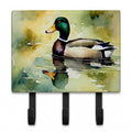 Mallard Duck Side Profile Leash or Key Holder Wall Hooks, Coat Rack Wall Mount, for Hanging Keys, Towels, Aprons, Leashes
