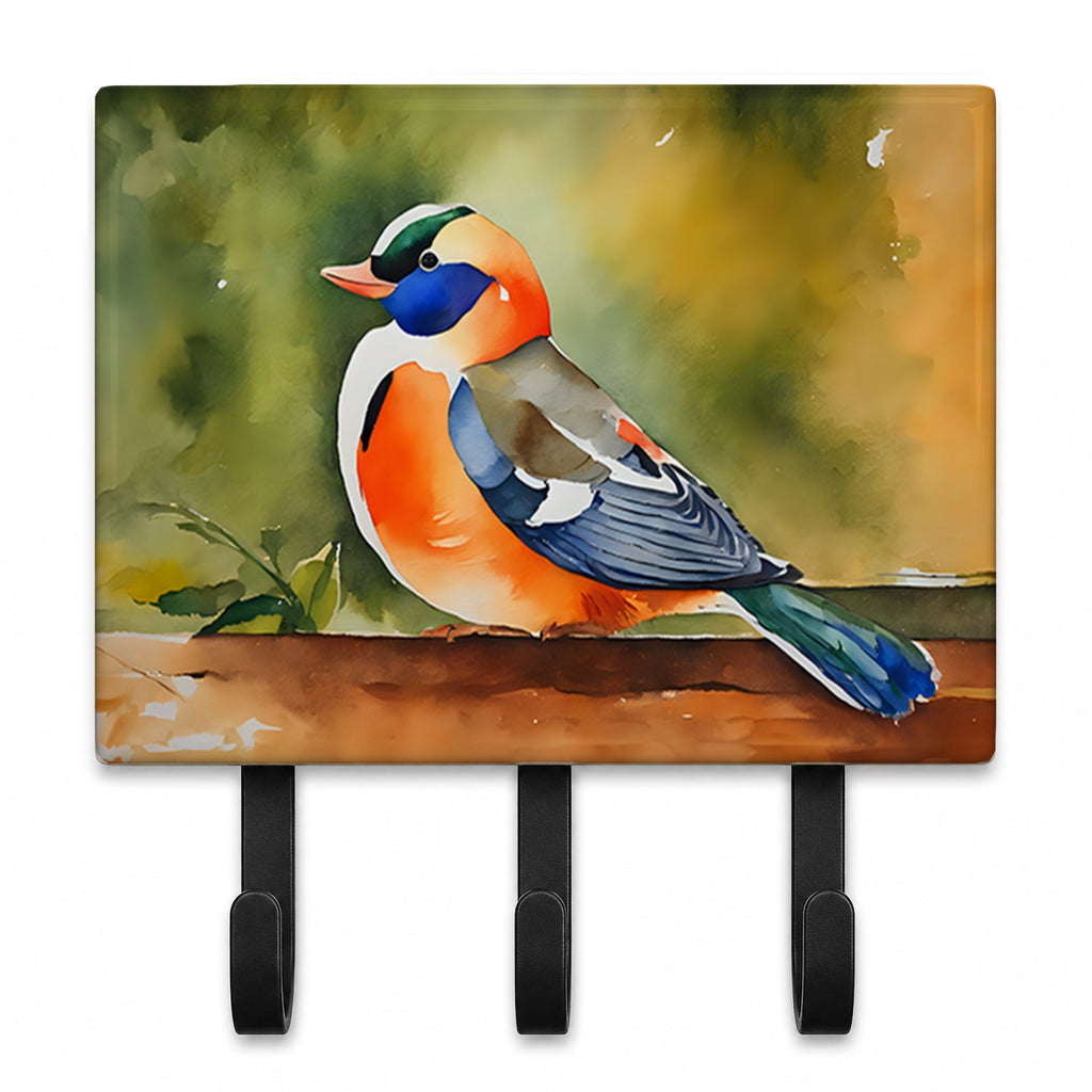 Mandarin Duck Leash or Key Holder Wall Hooks, Coat Rack Wall Mount, for Hanging Keys, Towels, Aprons, Leashes