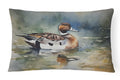 Northern Pintail Duck Swimming Decorative Throw Pillow 12x16 Indoor Outdoor Accent Cushion, Fabric Cover with Insert for Sofa, Bed, Porch & Living Room
