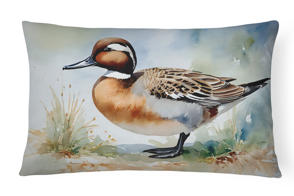 Northern Pintail Duck Standing Shore Decorative Throw Pillow 12x16 Indoor Outdoor Accent Cushion, Fabric Cover with Insert for Sofa, Bed, Porch & Living Room