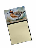 Northern Pintail Duck Standing Shore Watercolor Sticky Note Holder Refillable Dispenser Desk Accessory 3x3 Pad Gift