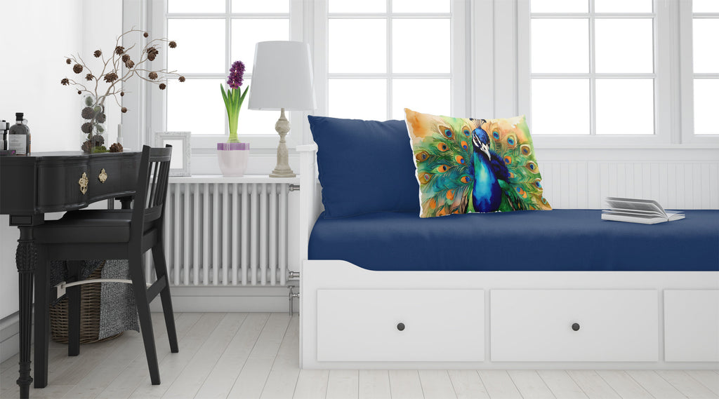 Peacock Displaying Feathers Standard Pillowcase Lightweight Super Soft Easy Care Decorative Artwork Pillowcase, Standard