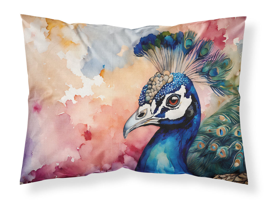 Peacock Portrait Colorful Standard Pillowcase Lightweight Super Soft Easy Care Decorative Artwork Pillowcase, Standard