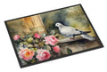 White Dove with Flowers Peaceful Doormat Indoor Outdoor 18H X 27W Front Door Mat Rugs for Entryway, Non Slip Washable