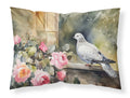 White Dove with Flowers Peaceful Standard Pillowcase Lightweight Super Soft Easy Care Decorative Artwork Pillowcase, Standard