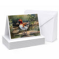 Redhead Duck Standing by Water Greeting Cards Pack of 8 Blank Cards with Envelopes Whimsical A7 Size 5x7