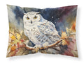 Snowy Owl with Autumn Leaves Standard Pillowcase Lightweight Super Soft Easy Care Decorative Artwork Pillowcase, Standard