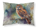 Tawny Owl Portrait Natural Watercolor Standard Pillowcase Lightweight Super Soft Easy Care Decorative Artwork Pillowcase, Standard