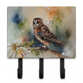 Tawny Owl Soft Background Watercolor Leash or Key Holder Wall Hooks, Coat Rack Wall Mount, for Hanging Keys, Towels, Aprons, Leashes