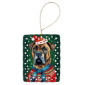 Cane Corso Christmas Porcelain Ornament Christmas Tree Hanging Decorations for Home Christmas Holiday, Rectangle, Gift, Multicolor